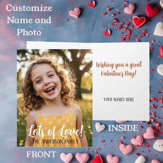 Personalized Valentines Day Photo Karte