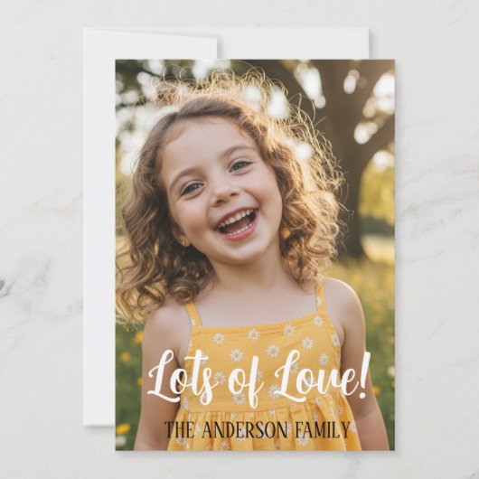 Personalized Valentines Day Photo Karte (Vorderseite)