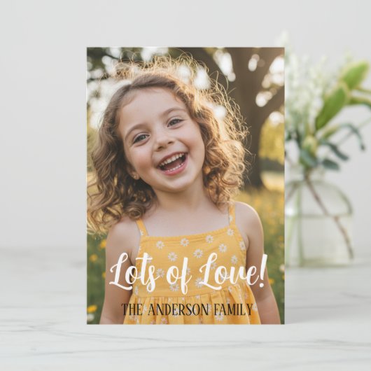 Personalized Valentines Day Photo Karte (Stehend Vorderseite)