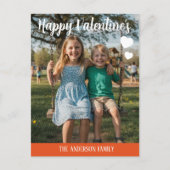 Personalized Valentines Day Photo Postkarte (Vorderseite)