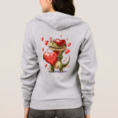 Personalized Valentine's Day T-Rex Full-Zip Hoodie (Rückseite)