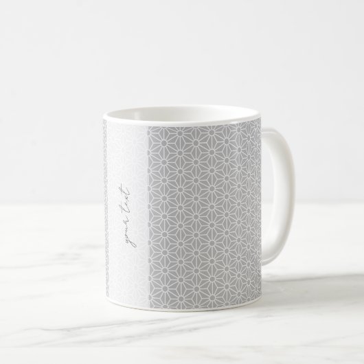 Personalized Vapor Blue Asanoha Kaffeetasse (VorderseiteRechts)