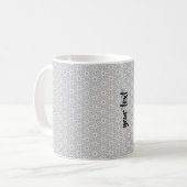 Personalized Vapor Blue Asanoha Kaffeetasse (Vorderseite Links)