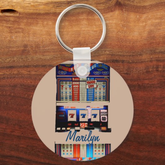 Personalized Vegas Style Slot Machine Schlüsselanhänger (Vorderseite)