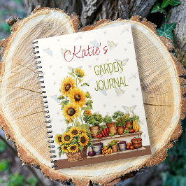 Personalized Vegetable Garden Journal Notizblock