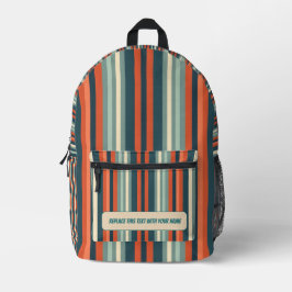 Personalized Vertical Stripe Backpack Bedruckter Rucksack