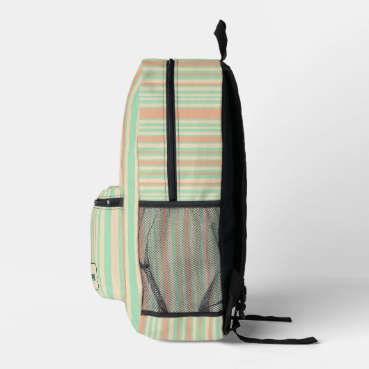Personalized Vertical Stripe Backpack Bedruckter Rucksack (Rechts)