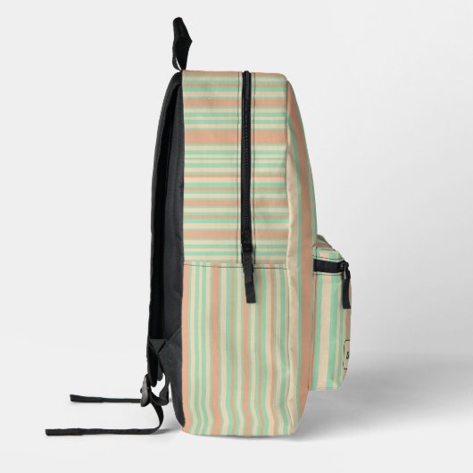 Personalized Vertical Stripe Backpack Bedruckter Rucksack (Links)