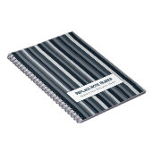 Personalized Vertical Stripe Blue Grey Notizblock (Rechte Seite)