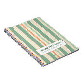 Personalized Vertical Stripe Green Orange Notizblock (Rechte Seite)