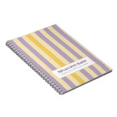 Personalized Vertical Stripe Yellow Lavender Notizblock (Rechte Seite)