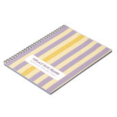 Personalized Vertical Stripe Yellow Lavender Notizblock (Linke Seite)