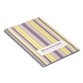 Personalized Vertical Stripe Yellow Lavender Notizblock (Rechte Seite)