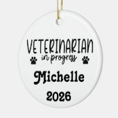 Personalized Veterinarian In Progress Keramik Ornament (Links)