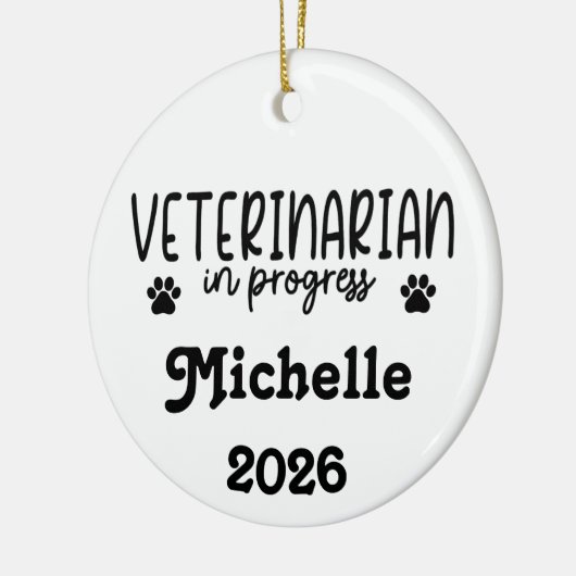 Personalized Veterinarian In Progress  Keramik Ornament (Links)