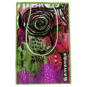 Personalized Vibrant Abstract Mixed Media Art  Mittlere Geschenktüte (Vorderseite)