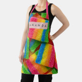 Personalized Vibrant Rainbow Candy Stripe  Schürze (InSitu)