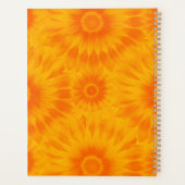Personalized Vibrant Sunflower Orange Tie-Dye Art Planer (Rückseite)