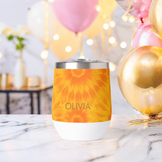 Personalized Vibrant Sunflower Tie-Dye Art (Junggesellenabschied (gedreht))