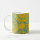 Personalized Vibrant Sunflower Tie-Dye Art Kaffeetasse (Links)
