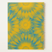 Personalized Vibrant Sunflower Tie-Dye Art Planer (Rückseite)