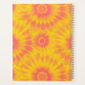 Personalized Vibrant Sunflower Tie-Dye Art Planer (Rückseite)