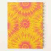 Personalized Vibrant Sunflower Tie-Dye Art Planer (Rückseite)