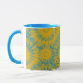 Personalized Vibrant Sunflower Tie-Dye Art Tasse (Links)