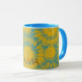 Personalized Vibrant Sunflower Tie-Dye Art Tasse (VorderseiteRechts)