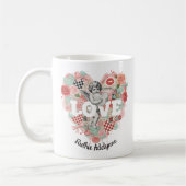 Personalized Victorian Coquette Cherub Love Heart Kaffeetasse (Links)
