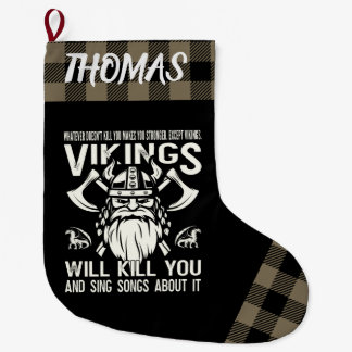 Personalized Vikings Will Kill You And Sing Songs Großer Weihnachtsstrumpf