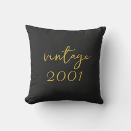 Personalized Vintage 2001 T-Shirt Kissen