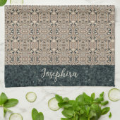 Personalized Vintage Abstract Quartz Stone Natural Geschirrtuch (Gefaltet)