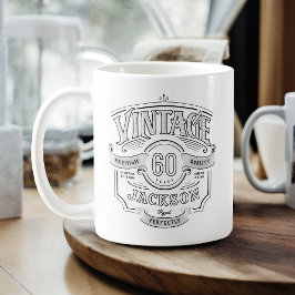 Personalized Vintage Aged To Perfection Birthday Kaffeetasse