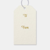 Personalized Vintage Antique Wallpaper Yellow  Geschenkanhänger (Rückseite)