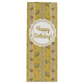 Personalized Vintage Antique Wallpaper Yellow  Geschenktüte Für Weinflaschen (Vorderseite)