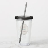 Personalized Vintage Baseball Acrylic Tumbler Acryltrinkbecher (Rückseite)