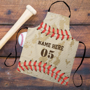 Personalized Vintage Baseball Name Number Retro Schürze