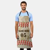 Personalized Vintage Baseball Name Number Retro Schürze (Getragen)