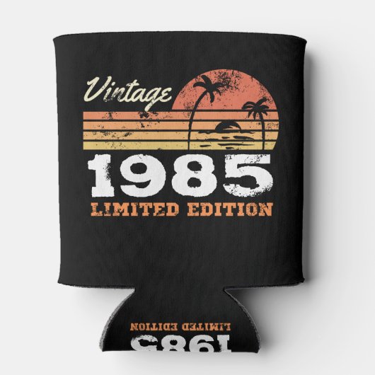 Personalized Vintage Birthday Dosenkühler (Rückseite)