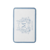 Personalized Vintage Blue Bath Mat Badematte (Vorderseite Vertikal)
