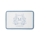Personalized Vintage Blue Bath Mat Badematte (Vorderseite)