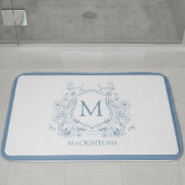Personalized Vintage Blue Bath Mat Badematte