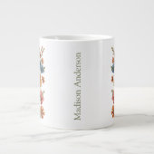 Personalized Vintage Botanical Poppies Jumbo-Tasse (Vorderseite)