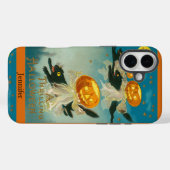 Personalized Vintage Cats Halloween Phone Case (Rückseite (Horizontal))