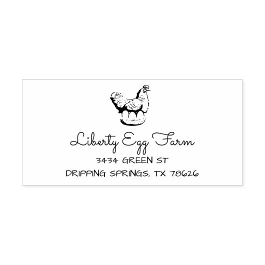 Personalized vintage chicken farm permastempel (Design)