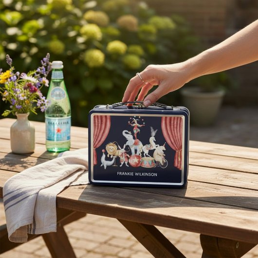 personalized Vintage Circus Performers Lunchbox