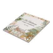 Personalized Vintage Country House Family Name Fliese (Seite)