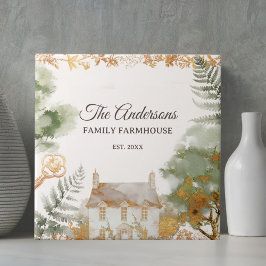 Personalized Vintage Country House Family Name Fliese