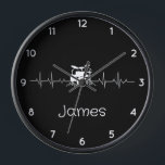 Personalized Vintage Drum Set Music Drummer Black  Uhr<br><div class="desc">Personalized Vintage Drum Set Music Drummer Black Clock</div>